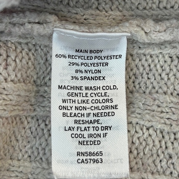 BP Nordstrom Cozy Beige Ribbed chunky knit Sweater size small - Picture 4 of 4